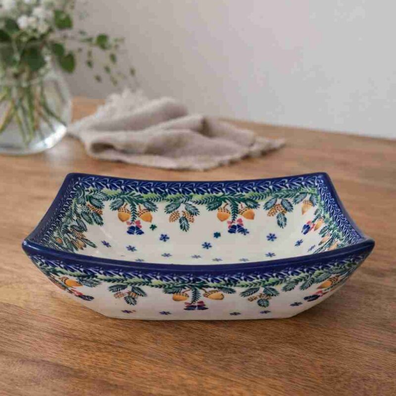 miska kwadratowa ceramika boleslawiecka 20 cm dalia U253
