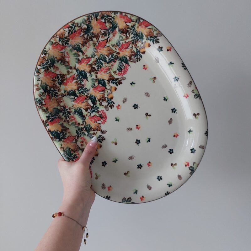 półmisek ceramika bolesławiec 36 cm dekoracja A307 DALIA drugi gatunek