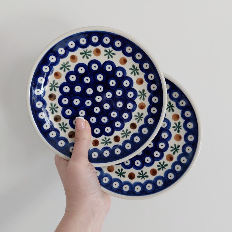 talerz deserowy ceramika boleslawiecka 17 cm dalia dekoracja 2