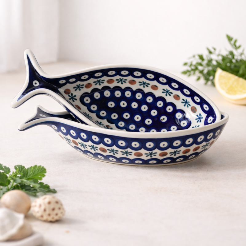 Miska RYBA - Ceramika Artystyczna DALIA, dekoracja 2