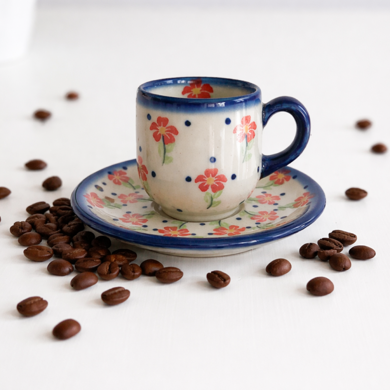 Filiżanka Espresso 100 ml – Ceramika Artystyczna DALIA, dekoracja U226