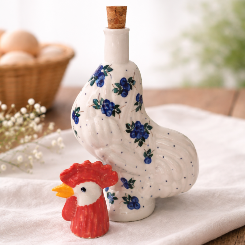 Butelka kogut - Ceramika Artystyczna DALIA, dekoracja 99