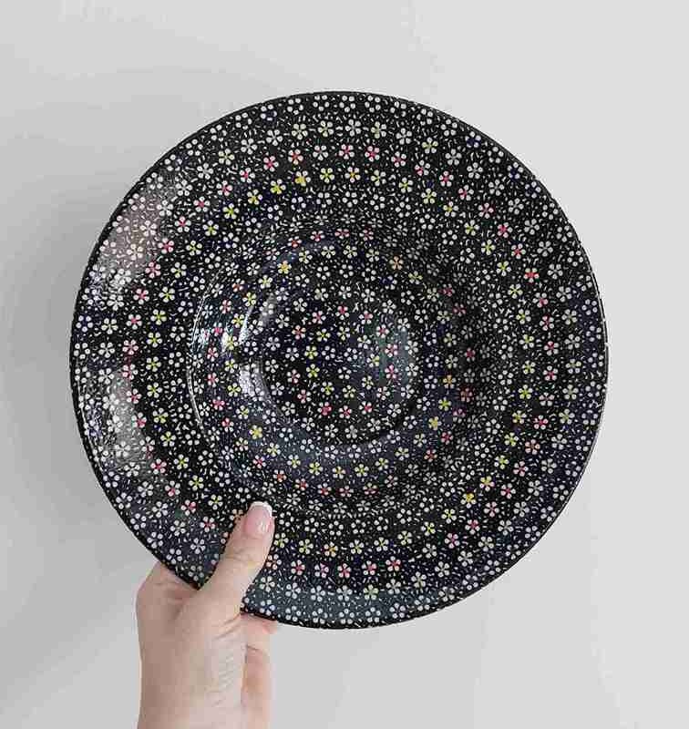 talerz na makaron kapelusz ceramika boleslawiecka 26,5 cm dalia u277