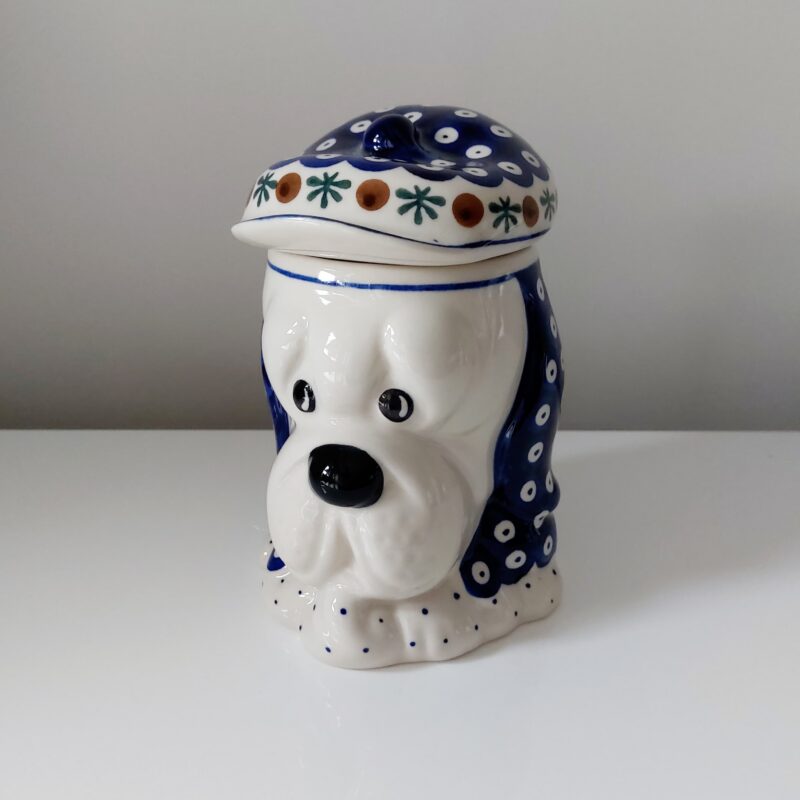pojemnik ceramika bolesławiec pies dekoracja 2 DALIA drugi gatunek