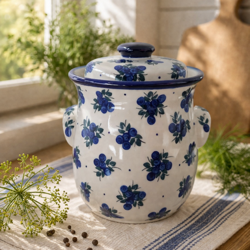 Pojemnik hermetyczny 2,2 l - Ceramika Artystyczna DALIA, dekoracja 99, gat. II